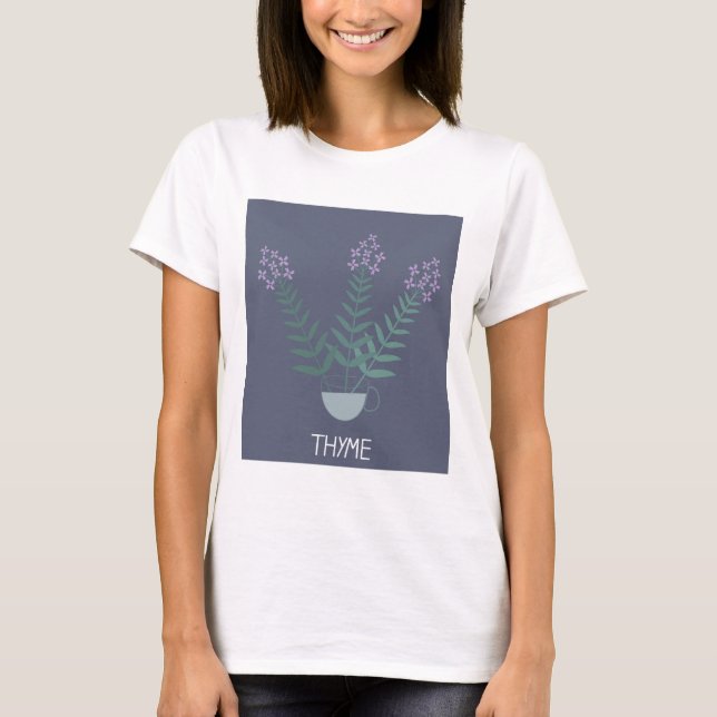 Gartenthymnenprint T-Shirt (Vorderseite)