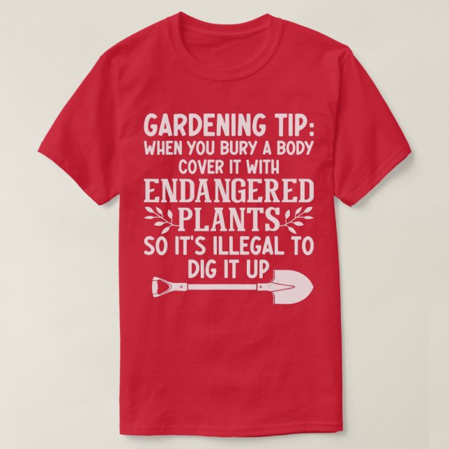 Gartentipp, wenn Sie eine Körperabdeckung mit e T-Shirt (Design vorne)