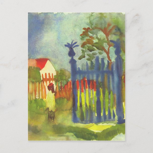 Gartentor durch August Macke Postkarte (Vorderseite)