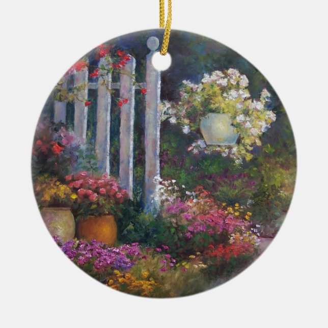 Gartentor Keramikornament (Vorne)