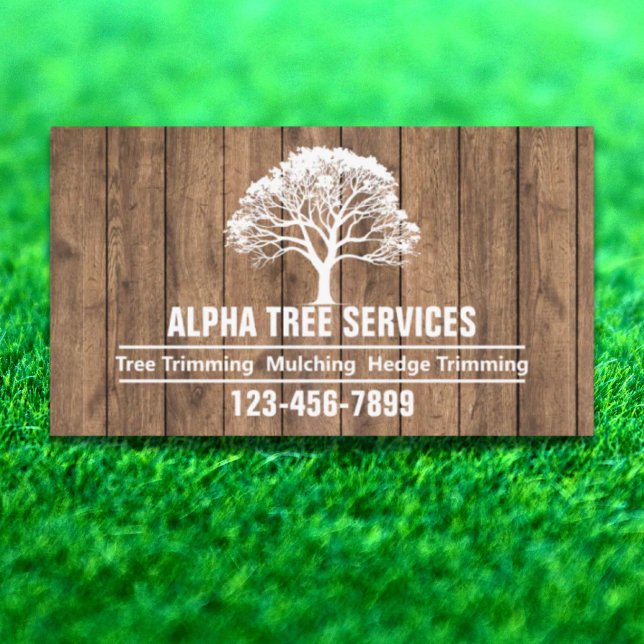 Gartenwächter Landschaftsschutz - Arborist Tree Se Visitenkarte (Yard Lawn Care Landscaping Arborist Tree Service Business Card)