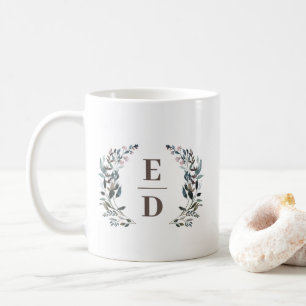 GartenWappen   Floral Wedding Monogram Kaffeetasse