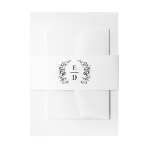 GartenWappen   Mauve Wedding Monogram Lila Einladungsbanderole