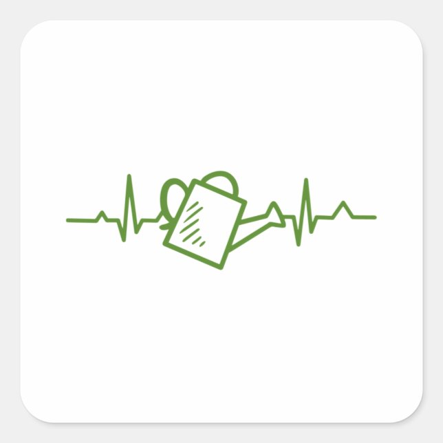 Gartenwasser Quadratischer Aufkleber (Vorderseite)