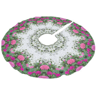 Gartenwasserbrunnen Rosa Blume Mandala Design Leinenimitat Weihnachtsbaumdecke