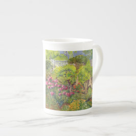 Gartenwatercolor-Knochen-China-Tasse Janes Austens Prozellantasse