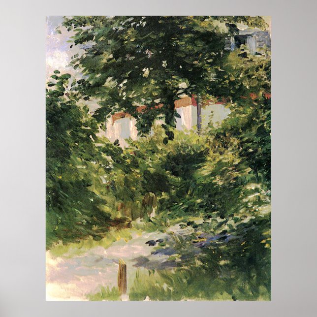 Gartenweg in Rueil Edouard Manet Poster (Vorne)