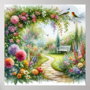 Gartenweg Landschaft 6 Poster