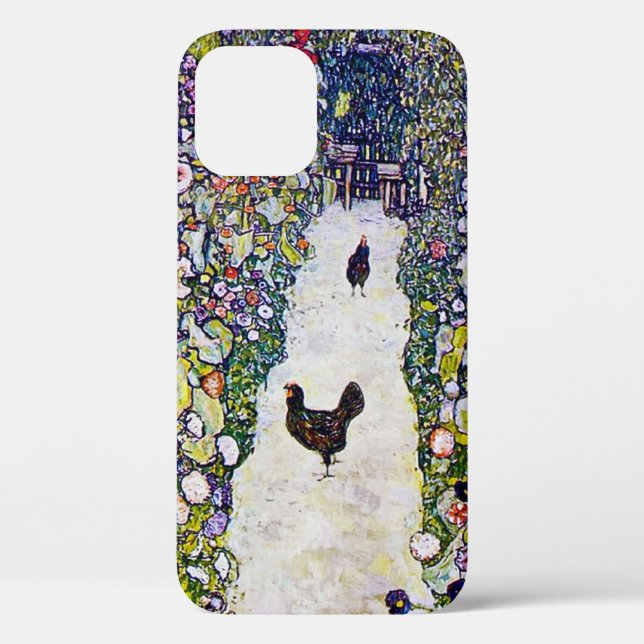 Gartenweg mit Hühnern, Gustav Klimt Case-Mate iPhone Hülle (Rückseite)
