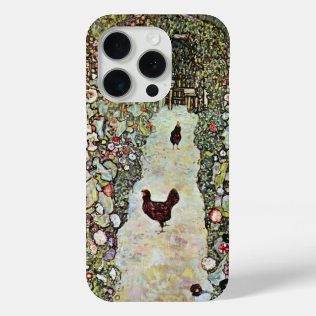 Gartenweg mit Hühnern, Gustav Klimt, Jugendstil Case-Mate iPhone Hülle (Rückseite)