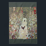 Gartenweg mit Hühnern, Gustav Klimt, Jugendstil Handtuch<br><div class="desc">Der Gartenweg mit Hühnern (1916) von Gustav Klimt ist ein Vintages Viktorianisches Kunstmalerei aus der Zeit des Symbolismus. Eine Naturlandschaft mit Hühnern im Garten im Garten der Gartenanlage. Über den Künstler: Gustav Klimt (1862-1918) war ein österreichischer Symbolik-Maler und einer der prominentesten Mitglieder der Wiener Jugendstil-Bewegung.</div>