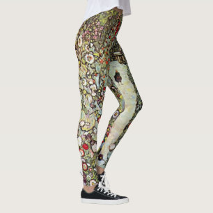 Gartenweg mit Hühnern, Gustav Klimt, Jugendstil Leggings