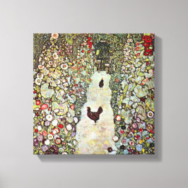 Gartenweg mit Hühnern, Gustav Klimt, Jugendstil Leinwanddruck