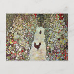 Gartenweg mit Hühnern, Gustav Klimt, Jugendstil Postkarte<br><div class="desc">Der Gartenweg mit Hühnern (1916) von Gustav Klimt ist ein Vintages Viktorianisches Kunstmalerei aus der Zeit des Symbolismus. Eine Naturlandschaft mit Hühnern im Garten im Hinterhof Blumen auf einem Bauernhof.
Über den Künstler Gustav Klimt (1862-1918) war ein österreichischer Maler der Symbolik und einer der prominentesten Mitglieder der Wiener Jugendstil-Bewegung.</div>