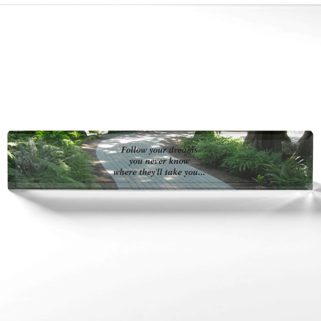 Gartenweg mit Motivierend Meldung Namensplakette (Vorderseite)