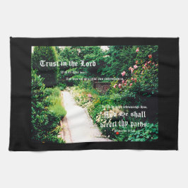 Gartenweg mit Sprichwörtern 3:5-6 Geschirrtuch