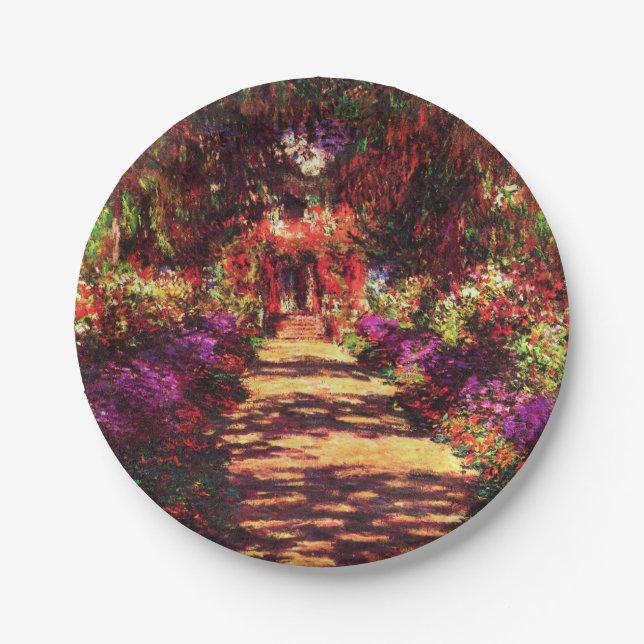 Gartenweg von Claude Monet Pappteller (Vorderseite)
