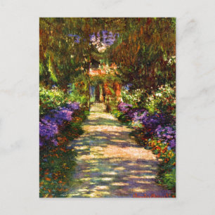 Gartenweg von Claude Monet Postkarte