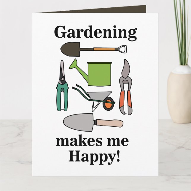 Gartenwerkzeug Karte (Vorderseite)