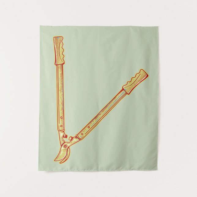 Gartenwerkzeug Wandteppich (Vorderseite)