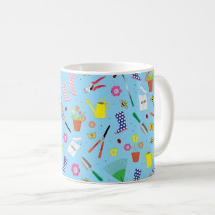 Gartenwerkzeuge Cartoon Gardener Kaffeetasse