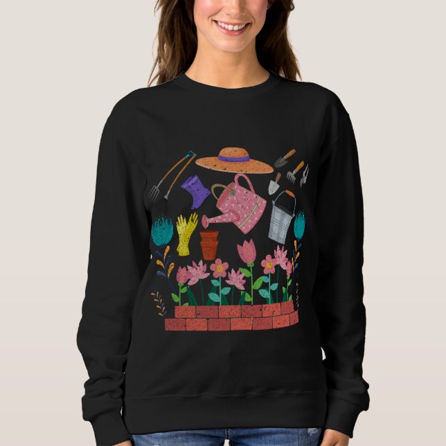 Gartenwerkzeuge Garten Sweatshirt (Vorderseite)