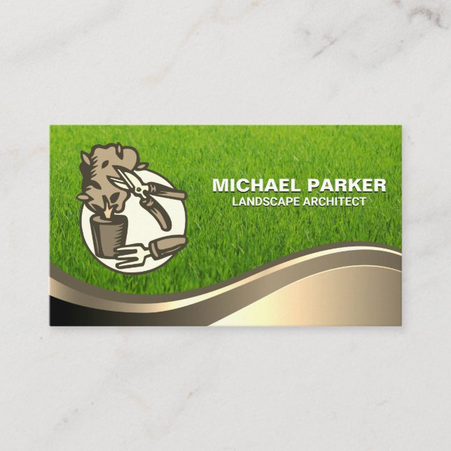 Gartenwerkzeuge | Grass Business Card Visitenkarte (Vorderseite)
