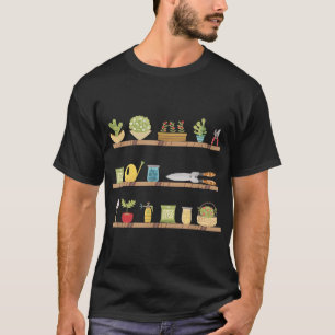 Gartenwerkzeuge mit schönen Pflanze für Gärtner Pl T-Shirt