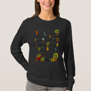Gartenwerkzeuge Musiknote Mitarbeiter Gärtner Pfla T-Shirt