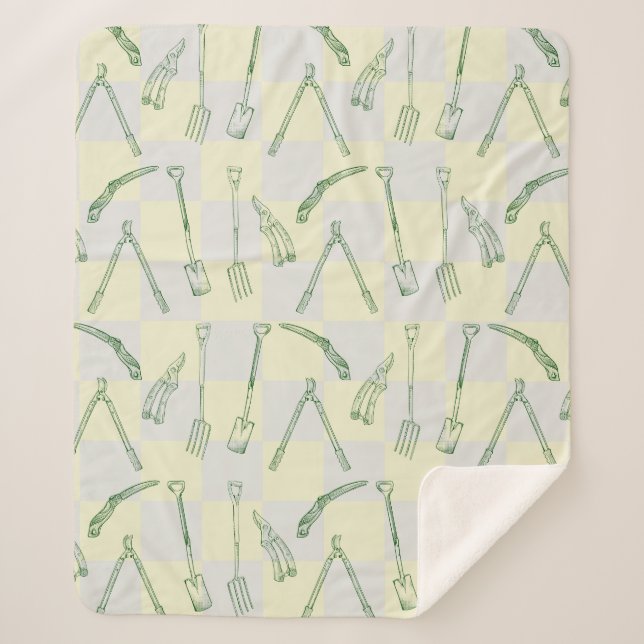 Gartenwerkzeuge Muster Sherpadecke (Vorderseite)