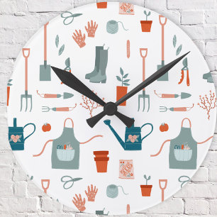 Gartenzeit Runde Wanduhr