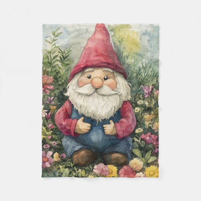Gartenzwerg Fleecedecke (Vorderseite)