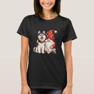 Gartenzwerg mit süßem sibirischem Husky-Hundemama T-Shirt