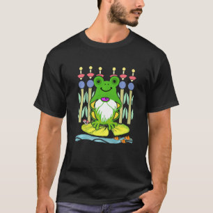 Gartenzwerge Frösche Seerosen Gartenarbeit Frauen T-Shirt