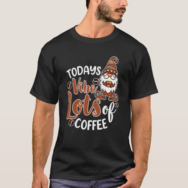 Gartenzwerge Kaffeetrinker Gärtner Barista T-Shirt (Vorderseite)