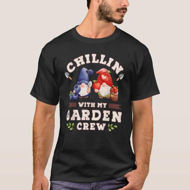 Gartenzwerge Zwerge mit Blaubeeren und Äpfeln T-Shirt (Vorderseite)