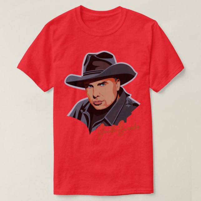 Garth Brooks 90s Retro Fan Artwork T-Shirt (Design vorne)