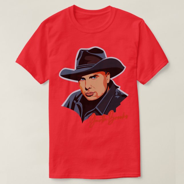 Garth Brooks 90s Retro Fan Artwork T-Shirt (Design vorne)