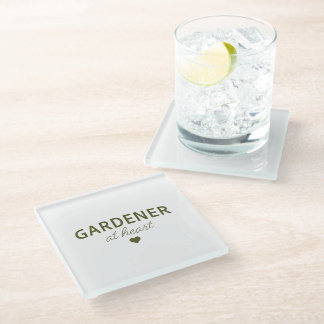 GÄRTNER AUS LEIDENSCHAFT - Dunkelgrüner Text auf G Glasuntersetzer