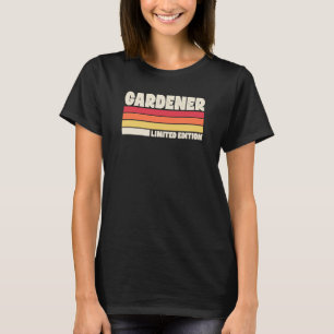 Gärtner bedrängter Retro-Vintage-Stil T-Shirt