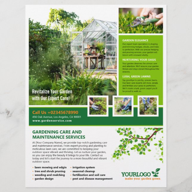 Gärtner, Gartencenter, Rasenpflege Flyer (Vorne)