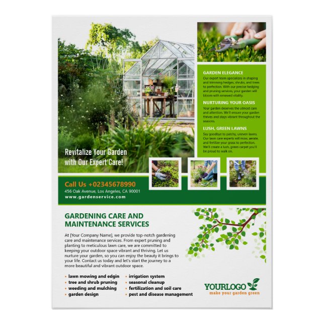 Gärtner, Gartencenter, Rasenpflege - Glossy Poster (Vorderseite)