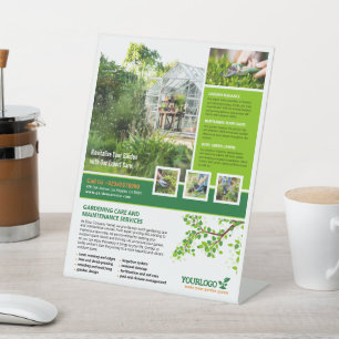 Gärtner, Gartencenter, Rasenpflege Sockelschild