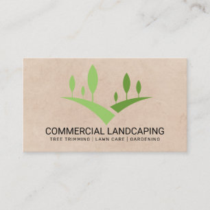 Gärtner Rasenmäher Landschaft Logo Visitenkarte