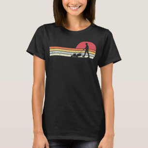 Gärtner, Rasenmäher, Retro-Bodenhalter T-Shirt