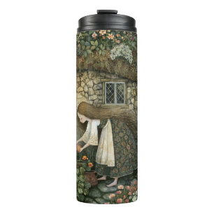 Gärtnerarbeit ist niemals getan Cottage-Garten Thermosbecher