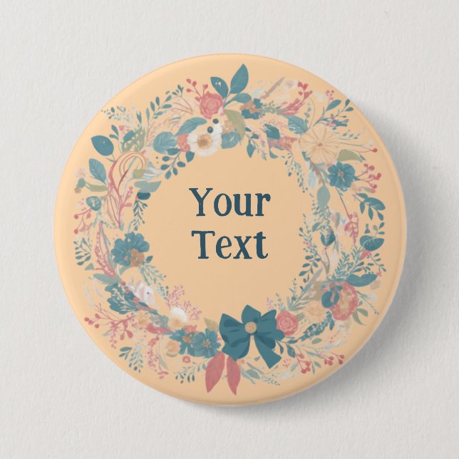 Gärtnerisch Inspiriert Blume Wreath Lapel Zubehör Button (Vorderseite)