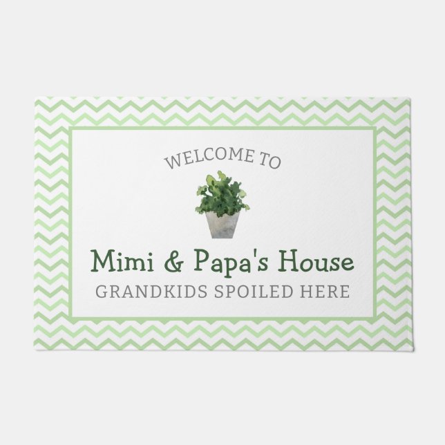 Gärtnerkinder verwöhnt hier Großeltern Fußmatte (Vorderseite)