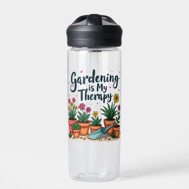 Gärtnern ist meine therapeutische Gärtnergärtnerei Trinkflasche (Vorderseite)