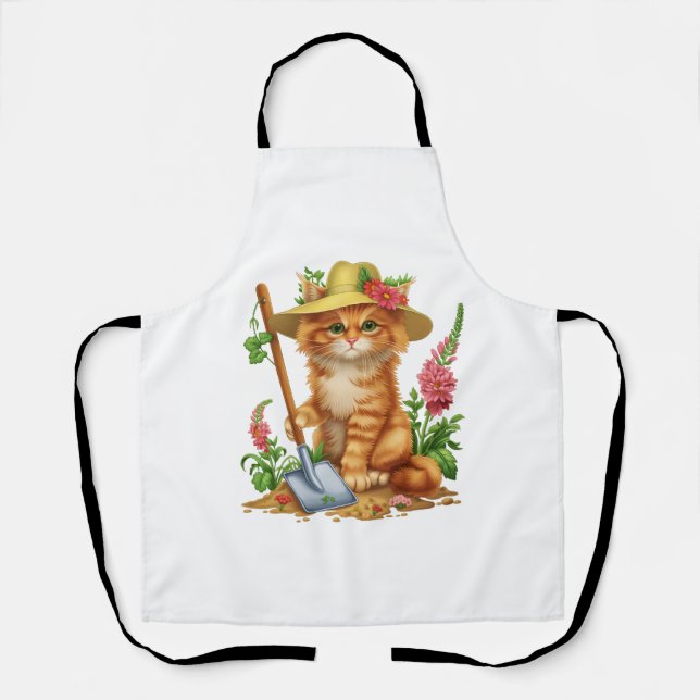 Gärtnern mit Katzen Schürze (Vorderseite)